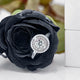 Black Rose Halo Engagement Ring  - NE1020A