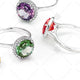 Gemstone Halo Rings  - NE1024C