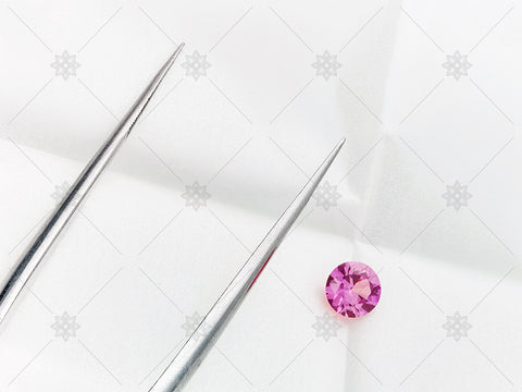 Pink Sapphire and tongs - NE1031