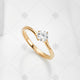 4 Claw Twist Ring 18ct Rose - NE1033A