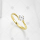 Copy of 4 Claw Twist Ring 18ct Yellow - NE1033B