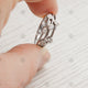 Multistone Bubble Ring in fingers - NE1035