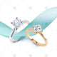 Diamond Rings Ribbon & Box - NE1038a