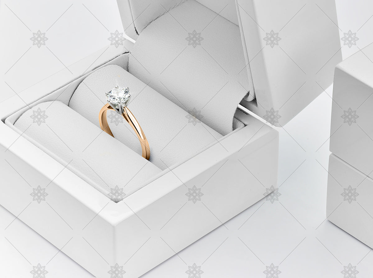 Rose Gold Diamond Ring in Jewellery Box - NE1040c