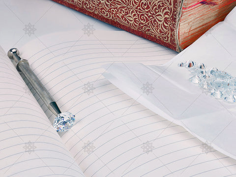 Ornate Bookspine and Diamonds - MJ1026