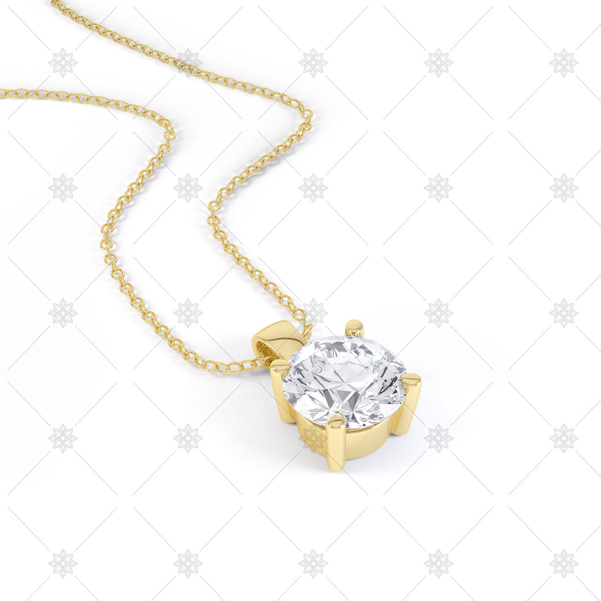 3-Stone Diamond Necklace 1 ct tw Round 14K White Gold | Jared