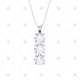 3 stone Diamond Drop Pendant - P0011