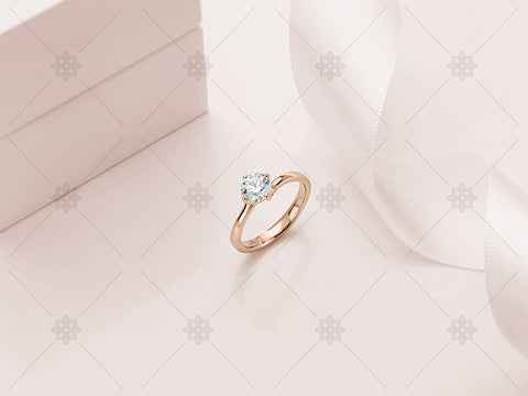 Rose Gold Diamond Ring - Studio Shot - MJ1020