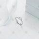 White Gold Diamond Ring - White-Ribbon - MJ1015