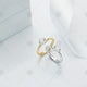 Diamond Rings - White Ribbon - MJ1018