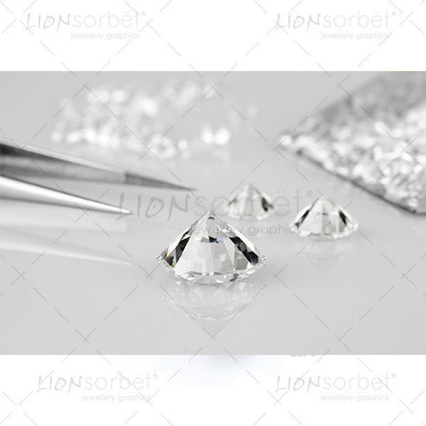 Diamond with tongs