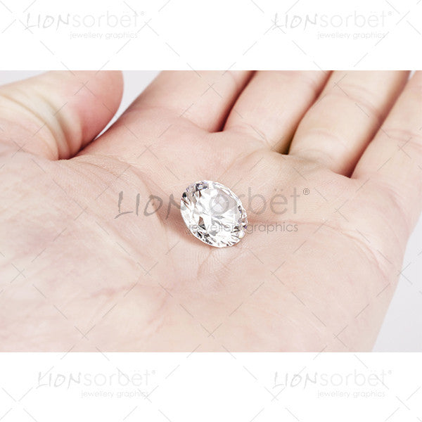 large diamond in hand