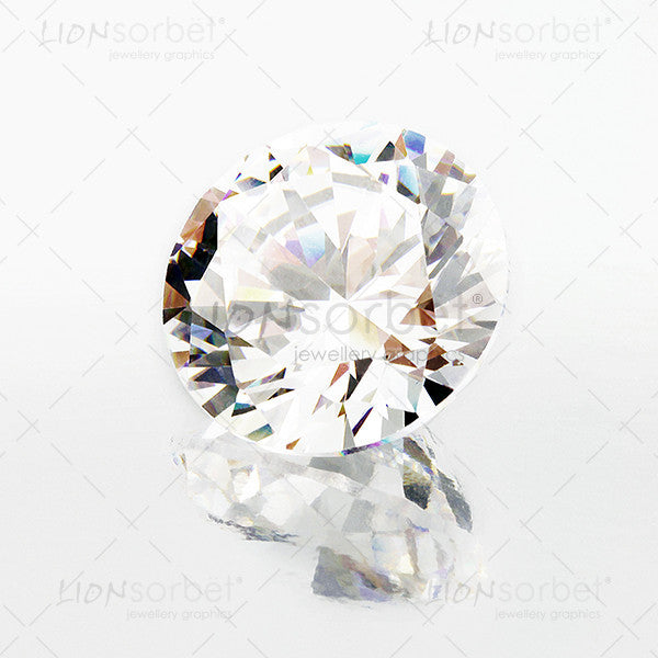 Diamond with reflection