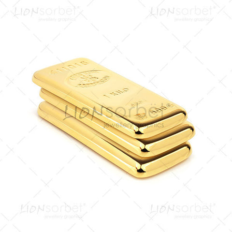 Bullion bar white background