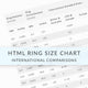 International Finger Size Chart - ED1018