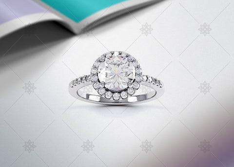 Diamond Halo Ring Studio - SD1001