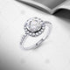 Diamond Halo Ring Studio noir - SD1002