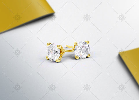 Stud Earrings Studio Yellow Gold - SD1003