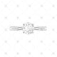 4 Claw Round Solitaire Sketch - SK1001