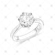 6 Claw Diamond Ring Pencil drawing - SK1010