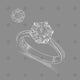 Diamond Ring Pencil drawing with Banner - SK1012