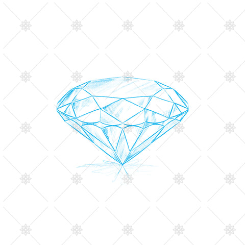 Brilliant Cut Diamond Pencil drawing - SK1014