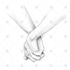 Holding hands pencil sketch - SK1035