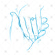 Engagement couple holding hands in blue - SK1038