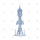 Clock Tower Sketch Birmingham Jewellery Quarter - SK1044