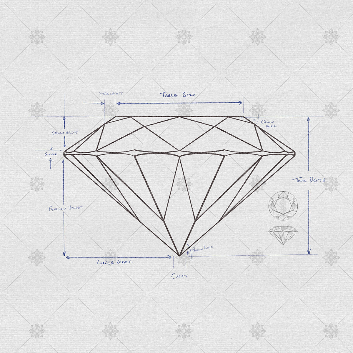 Diamond Proportions and Anatomy Sketch - SK1059