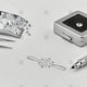 Ring Sketch with diamond and tweezers - SK1017