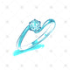Solitaire Twist Ring Colour Drawing - SK1021