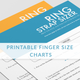 Printable Finger Size Measurement UK & USA Sizes - ED1009