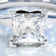 Princess cut, Square Solitaire Diamond Ring on with seasonal themed background