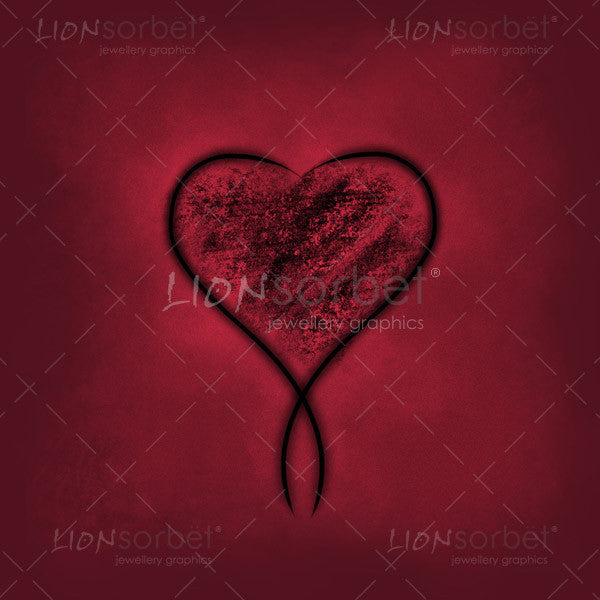 Dark Valentines Heart sketch for website and print