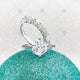 Christmas Rings on Green Christmas Bauble - WC1004