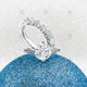 Christmas Rings on Blue Christmas Bauble - WC1007