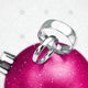 Winter Wedding Rings on Pink Christmas Bauble - WC1009