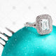 Emerald Diamond Ring on Green Bauble - WC1018