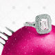 Emerald Diamond Ring on Pink Bauble - WC1019
