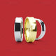 beveled Wedding ring image red