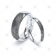 Finger Print Wedding Rings in White Gold  - WP044