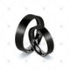 Black Zirconium Wedding Rings on White  - WP045