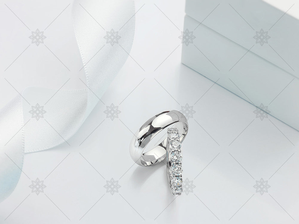 Diamond Wedding Rings Set - MJ1022