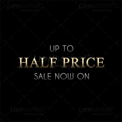 Half Price Sale image for website use - web banner