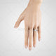 CJ031 Round Ring on a Hand