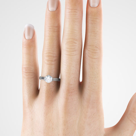 CJ031 Round Ring on a Hand