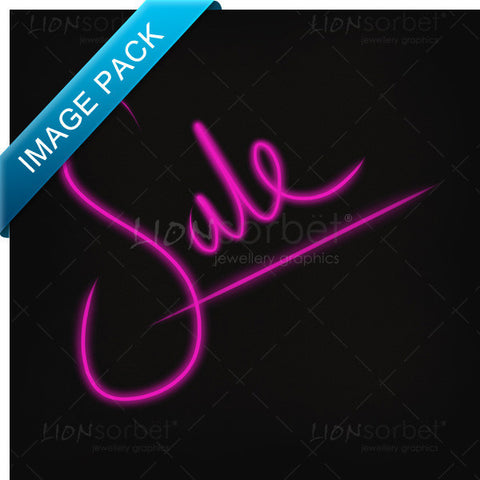 Image of SALE TEXT Pink on black
