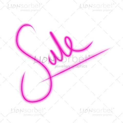 Image of SALE TEXT Pink on white